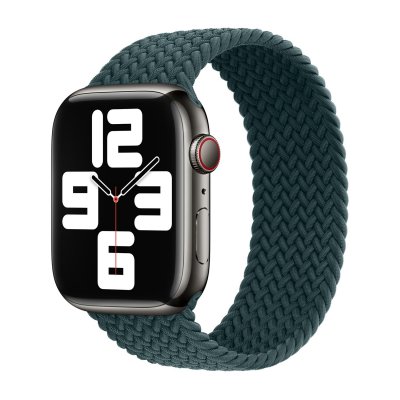 APPLE Bracelet Solo tress&eacute;  Watch  44/45/46/49 mm - Taille 9 - Rainforest
