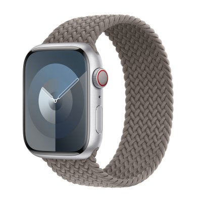 APPLE Bracelet Solo tress&eacute;  Watch Series 1 - 11 / SE / Ultra (44/45/46/49 mm) - Taille 10 - Clay
