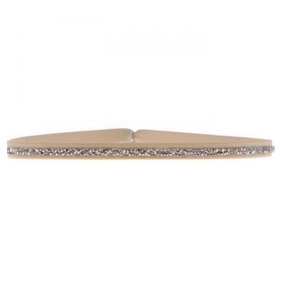 CLEOR Bracelet Tissu Beige Cristaux Swarovski A39613