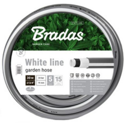 BRADAS  Tuyau d'arrosage WHITE LINE, 1/2', argent/blanc, 20 m