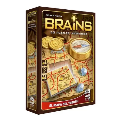 SD GAMES Brains 50 Puzzles Ingeniosos El Mapa Del Tesoro [Livre en VO]