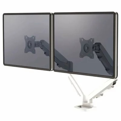 FELLOWES Bras support &eacute;crans double eppa - blanc - blanc - 