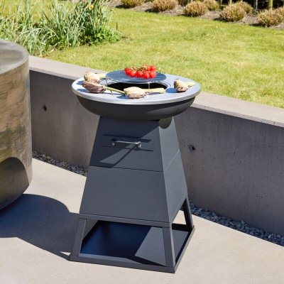SWEEEK Brasero barbecue &Oslash;59cm avec espace de rangement IZALCO