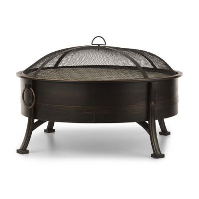BLUMFELDT Bras&eacute;ro -  Catania - 2-en-1 &Oslash; 80cm avec grille - Bras&eacute;ro barbecue - Design en acier bruni