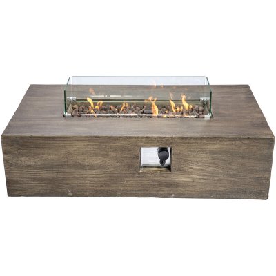 TEAMSON HOME Bras&eacute;ro de jardin,, gaz chauffage,brun/beton, 122 X 68 X 32
