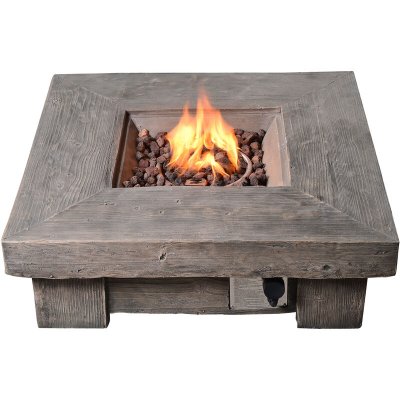 TEAMSON HOME Bras&eacute;ro de jardin,, gaz chauffage, gris, 89 X 89 X 29