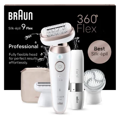 BRAUN  &Eacute;pilateur Silk Epil 9-360 3D +  Mini-tondeuse corps BS1000