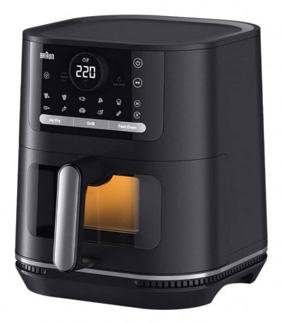 BRAUN  HF 5075 Unique Autonome 2000 W Friteuse d'air chaud Noir et Gris