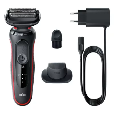 BRAUN  Rasoir Series 5 - Avec Tondeuse de Pr&eacute;cision - Rouge