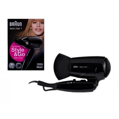 BRAUN  Satin Hair 1 Hd 130 Style & Go Hair Dryer Argent&eacute;