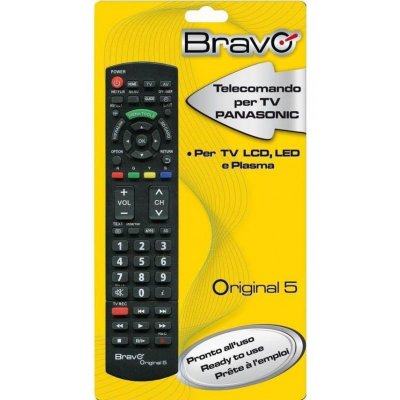 KIM CORP Bravo TC-Original-5 T&eacute;l&eacute;commande pr&eacute;-programm&eacute;e pour TV Panasonic Noir