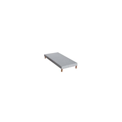IDLITERIE Bree - Sommier tapissier 90x190cm en bois massif &agrave; lattes recouvertes
