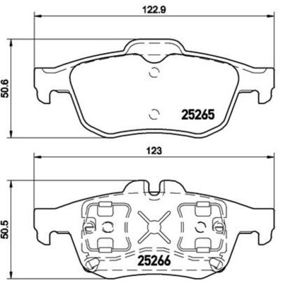 BREMBO  Jeu de plaquettes de frein arri&egrave;re P 68 057 RENAULT LATITUDE
