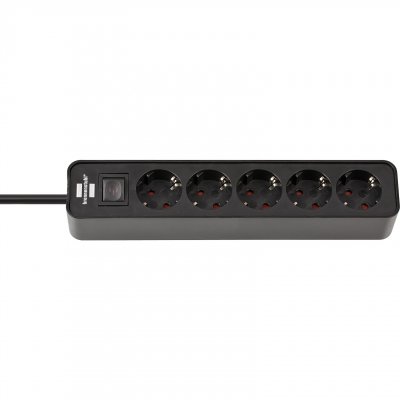 BRENNENSTUHL  1153250000 Power Strip 5 Outlets With Switch Noir