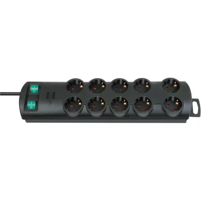 BRENNENSTUHL  1153300120 - Base m&uacute;ltiple Primera-Line negra (10 tomas)