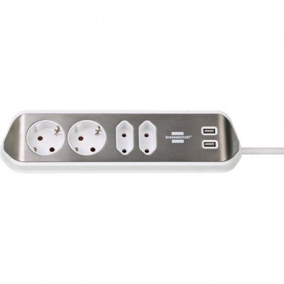 BRENNENSTUHL  1153590420 Power Strip 4 Outlets With Switch Clair