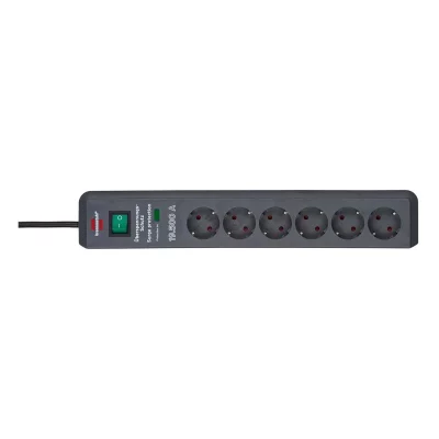 BRENNENSTUHL  1159540366 multiprise 2 m 6 sortie(s) CA Noir