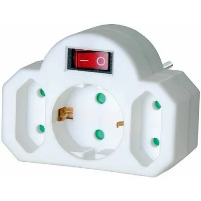 BRENNENSTUHL  1508100 protection surtension Blanc, Adaptateur de prise