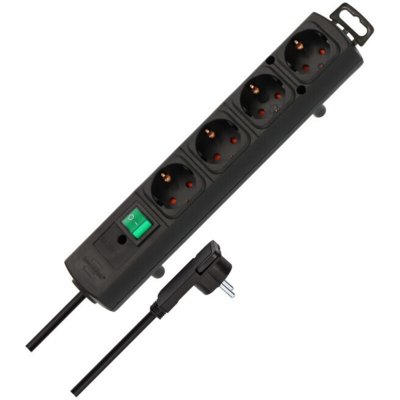 BRENNENSTUHL  Alu-office-line Power Strip 4 Outlets With Switch Noir