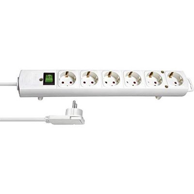 BRENNENSTUHL  Alu-office-line Power Strip 6 Outlets With Switch Blanc