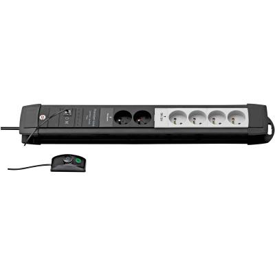 BRENNENSTUHL  bloc multiprise premium plus 2+4 prises 3m avec interrupteur d&eacute;port&eacute;