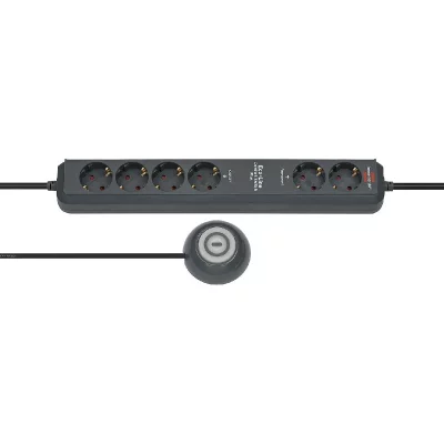 BRENNENSTUHL  Eco-Line Comfort Switch multiprise 2 m 6 sortie(s) CA Anthracite