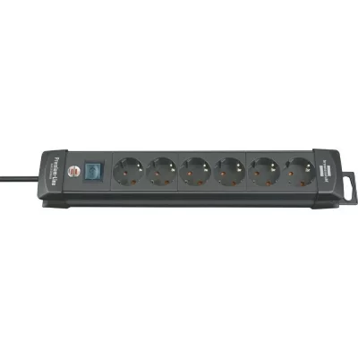 BRENNENSTUHL  Premium-line Power Strip 6 Outlets With Switch Noir