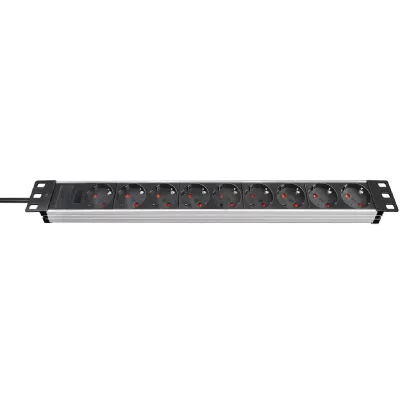 BRENNENSTUHL  rallonge &agrave; 9 prises ""alu-line"" noir 48 cm 409060