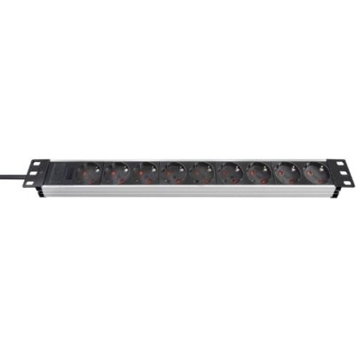 BRENNENSTUHL  rallonge &agrave; 9 prises ""alu-line"" noir 48 cm 409060