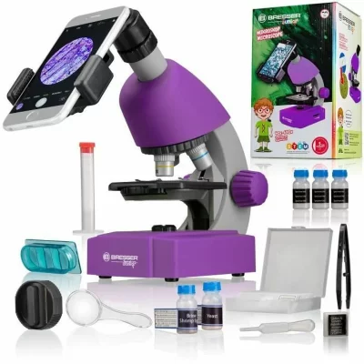 BRESSER  Junior Microscope Optique zoom 40-640x Pourpre