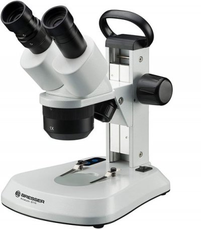 BRESSER  microscope Analyth STR 10-40x aluminium blanc/noir