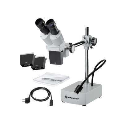 BRESSER  microscope Biorit ICD CS 5x-20x 49 cm aluminium blanc/noir