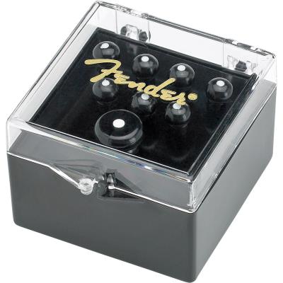 FENDER Bridge Pin Set Black With White Dot (7) 