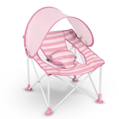 BRIGHT STARTS  Pop 'N Chill - Bouncer de voyage - Rose - UPF 50+