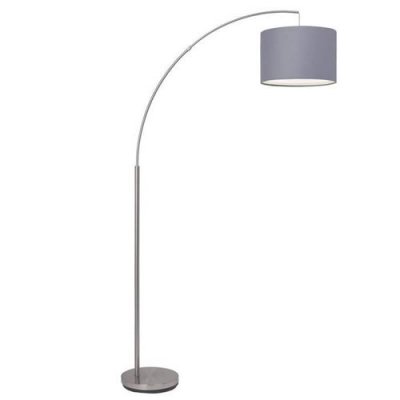BRILLIANT  AG 13258/22 Lampadaire, M&eacute;tal, E27, 60 W, Acier/Gris