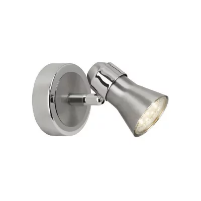 BRILLIANT Applique spot LED &agrave; 1 lumi&egrave;re Sanny GU10 3W acier et chrome