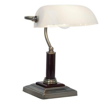 BRILLIANT  Bankir 92679/31 Lampe de table Ampoule halog&egrave;ne E27 60 W laiton antique
