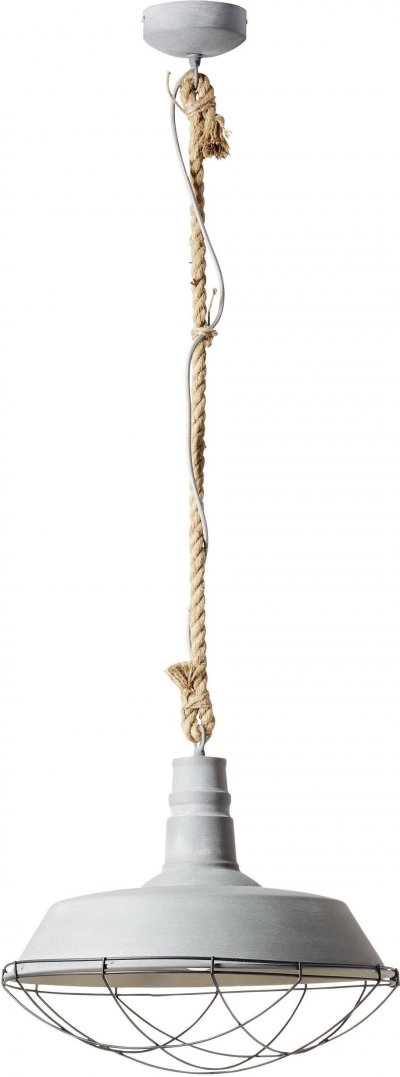 BRILLIANT  Rope 93614/70 Luminaire &agrave; suspendre LED E27 60 W gris b&eacute;ton