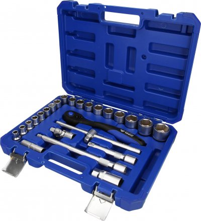 BRILLIANT TOOLS  jeu de douilles de 1/2"" 25 pcs acier 426120