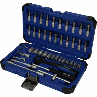 BRILLIANT TOOLS Jeu de douilles de 1/4 45 pcs Acier
