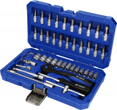 BRILLIANT TOOLS  Jeu de douilles de 1/4 45 pcs Acier