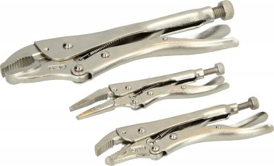 BRILLIANT TOOLS  - Pinces de verrouillage / Jeu de pinces &eacute;taux, 3 pcs