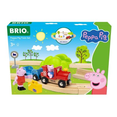 BRIO 36123 Circuit de train en bois Peppa Pig - 18 pi&egrave;ces - Vert