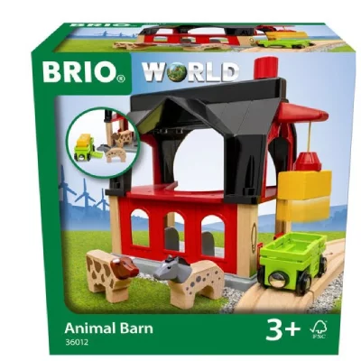BRIO&reg; Accessoire de circuit train grange des animaux bois 36012