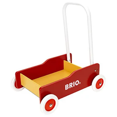 BRIO  Chariot de marche enfant bois rouge/jaune 31350 