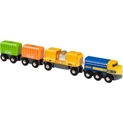 BRIO Three-Wagon Cargo Train v&eacute;hicule pour enfants, Jeu v&eacute;hicule