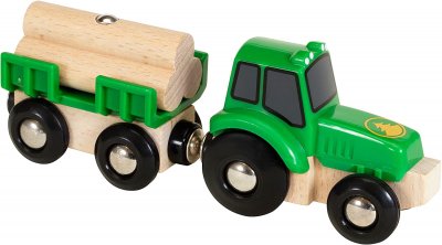BRIO Tracteur et remorque &agrave; bois 33799