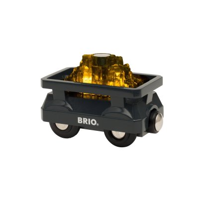 BRIO Wagon lumineux charg&eacute; d&acute;or, Jeu v&eacute;hicule