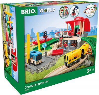 BRIO &reg; WORLD Circuit de train gare centrale bois 33989