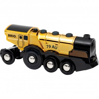 BRIO&reg; WORLD Figurine locomotive dor&eacute;e &agrave; piles sons lumi&egrave;res 33630